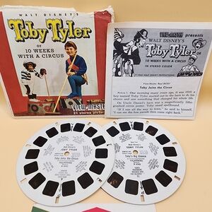 Vintage View-Master Disney Toby Tyler Circus Reel One & Two only- ViewMaster